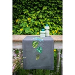 Vervaco Table runner kit Botanical leaves 2