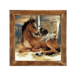 Riolis Borduurpakket Veulen en puppy
