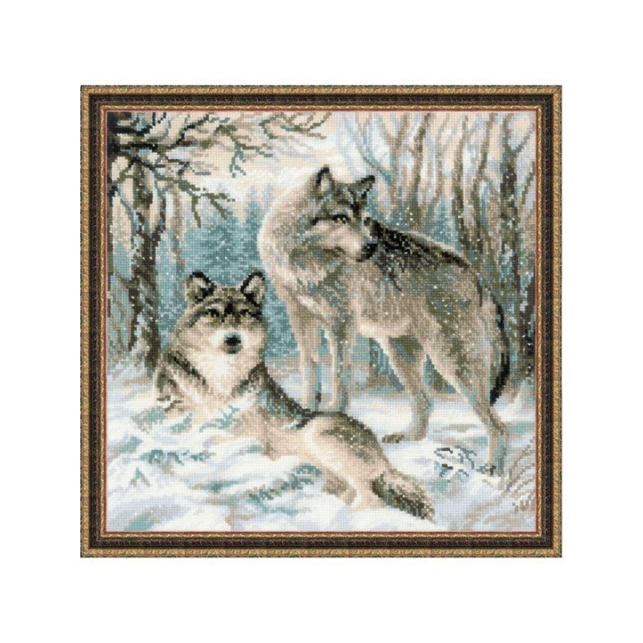 Riolis Embroidery kit Pair of Wolves