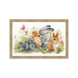 Riolis Kit de broderie Lapins drôles
