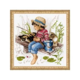 Riolis Kit de broderie Allons pêcher