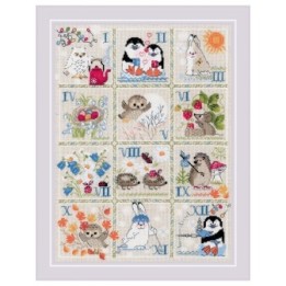 Riolis Embroidery kit Forest Calendar