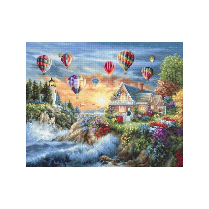 Luca-S Borduurpakket Ballonnen boven zonsondergang