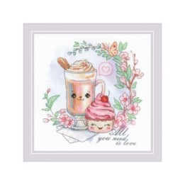 Riolis Borduurpakket Liefjes koffie