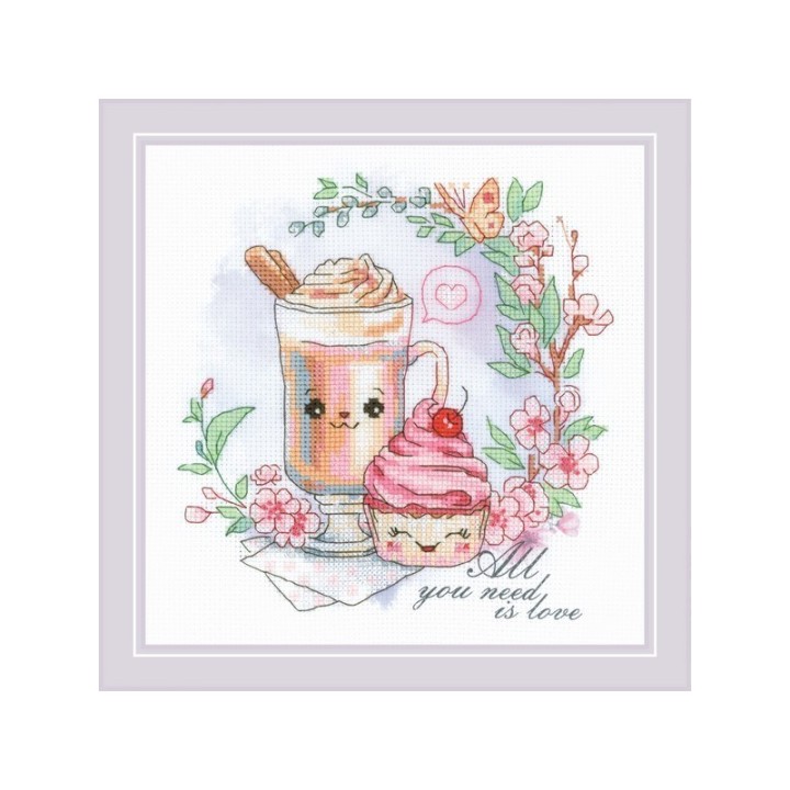 Riolis Borduurpakket Liefjes koffie