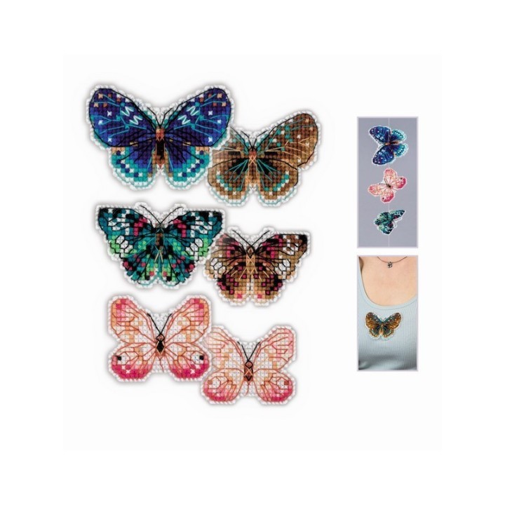 Riolis Kit de broderie Papillons qui s'envolent