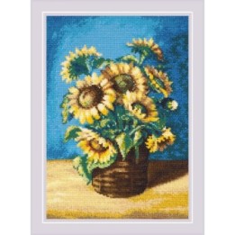 Riolis Kit de broderie Tournesols dans un panier d'après le