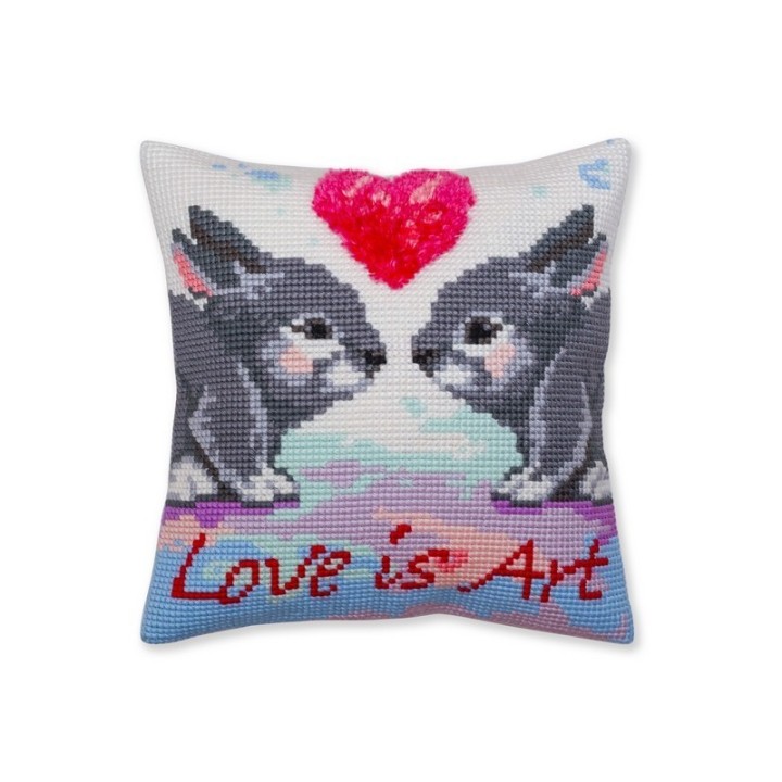  Stichkissenpackung Kreuzstichkissen Liebe ist Kunst