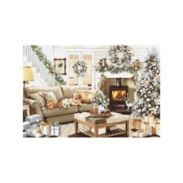 Luca-S Kit de broderie Rêver d'un Noël blanc
