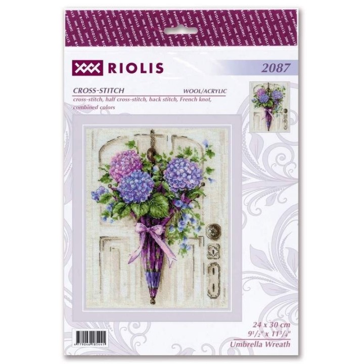 Riolis Kit de broderie Couronne parapluie