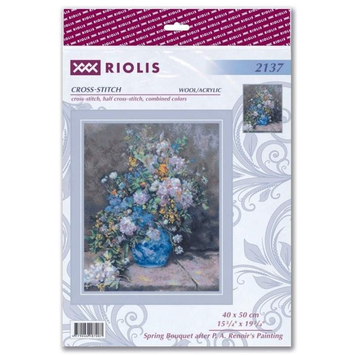 Riolis Stickset Frühlingsstrauß nach Renoir