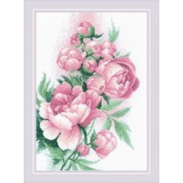 Riolis Kit de broderie Pivoines luxuriantes