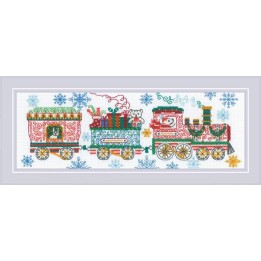 Riolis Embroidery kit Holiday Train