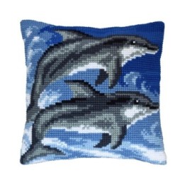 Orchidea Stitch Cushion kit  Dolphins