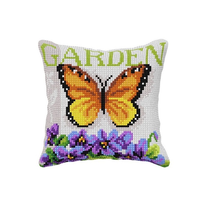 Orchidea Coussin à broder Jardin