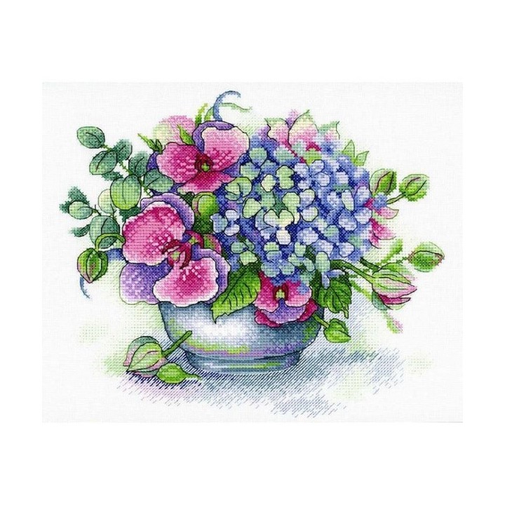 Aquarelle Borduurpakket Boeket van herinneringen