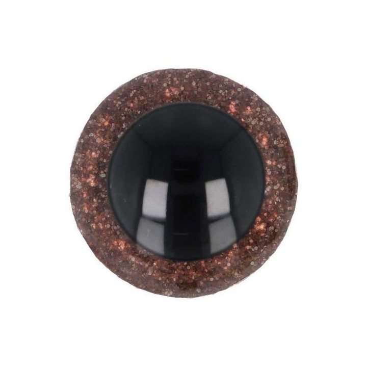  Oeil amigurumi 12 mm brun paillettes pour les amigurumi et les