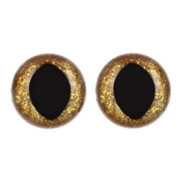 Katzenaug 18 mm Gold Glitzer