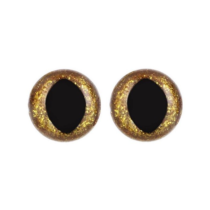 Katzenaug 18 mm Gold Glitzer
