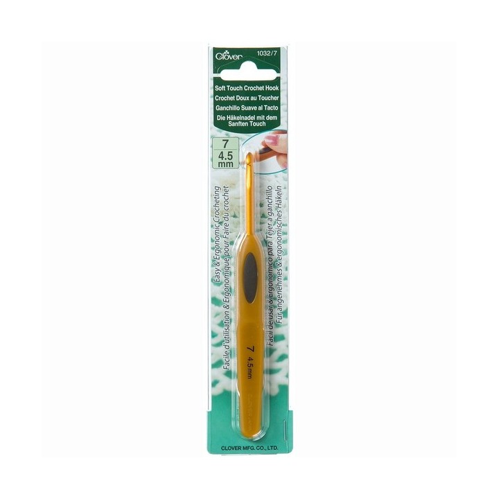 Clover Haaknaald soft touch 4,5 mm