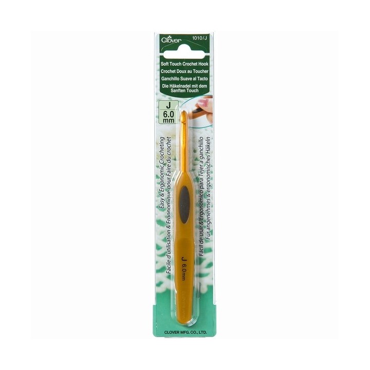 Clover Haaknaald soft touch 6 mm