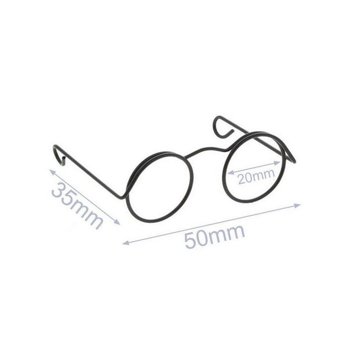 Lunettes Pour Amigurumis 5 cm noir