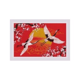Riolis Stickset Unter dem Himmel.Kranich 40x25 cm