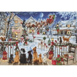 Luca-S Embroidery kit Pets on the porch