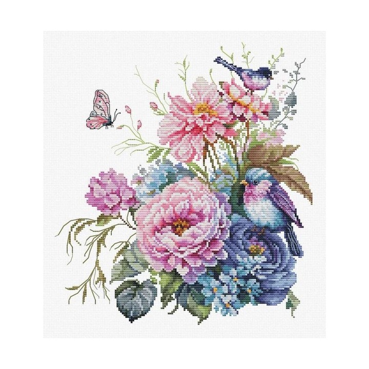 Luca-S Kit de broderie oiseaux d'été