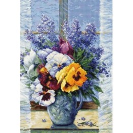 Luca-S Kit de broderie Bouquet de pensées