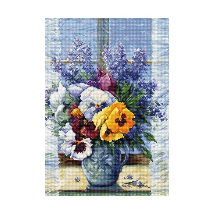 Luca-S Kit de broderie Bouquet de pensées