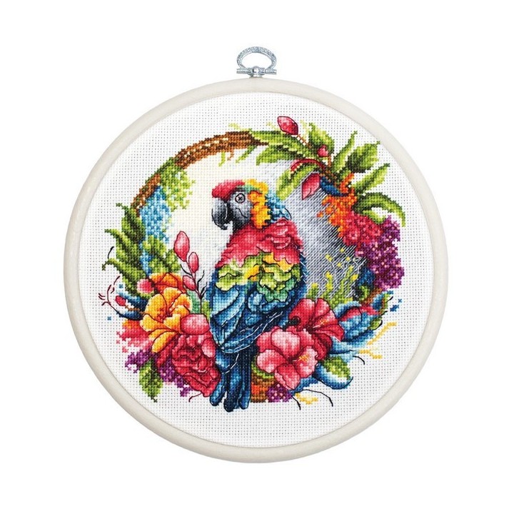 Luca-S Embroidery kit Tropical Parrot