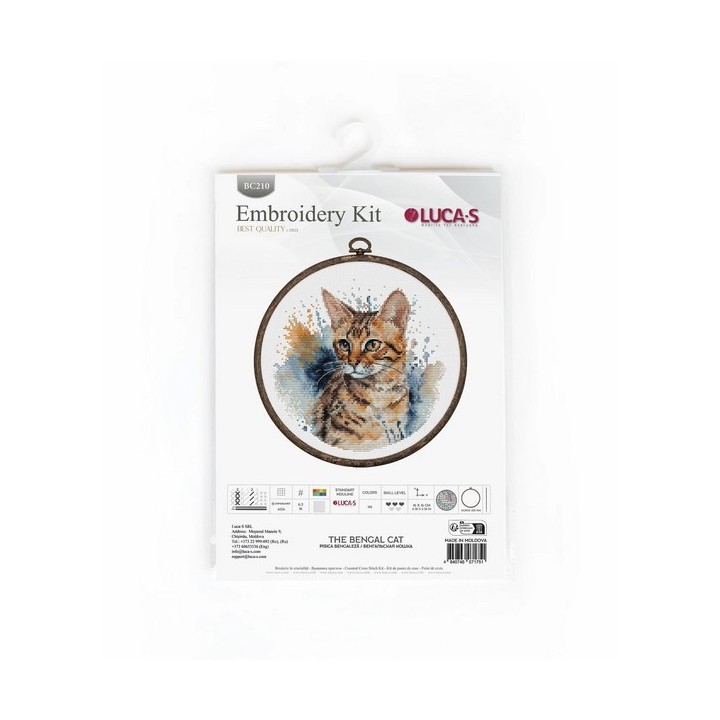 Luca-S Kit de broderie Chat du Bengale