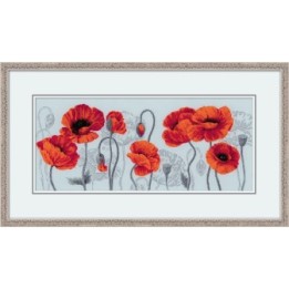 Riolis Embroidery kit Scarlet Poppies