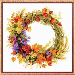 Riolis Embroidery kit Wreath with Wheat