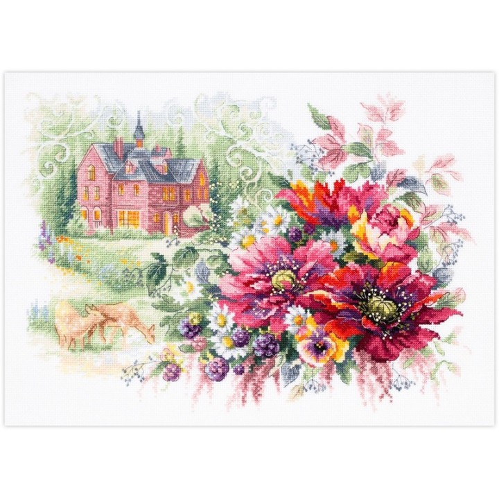 Kit de broderie Le vieux manoir