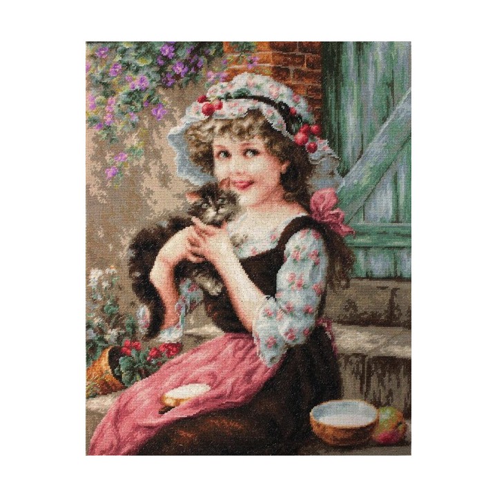 Luca-S Embroidery kit The little kitty