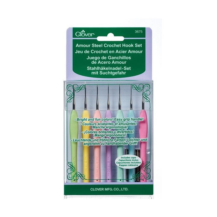 Crochet hook set Amour 0,6 mm - 1,75 mm