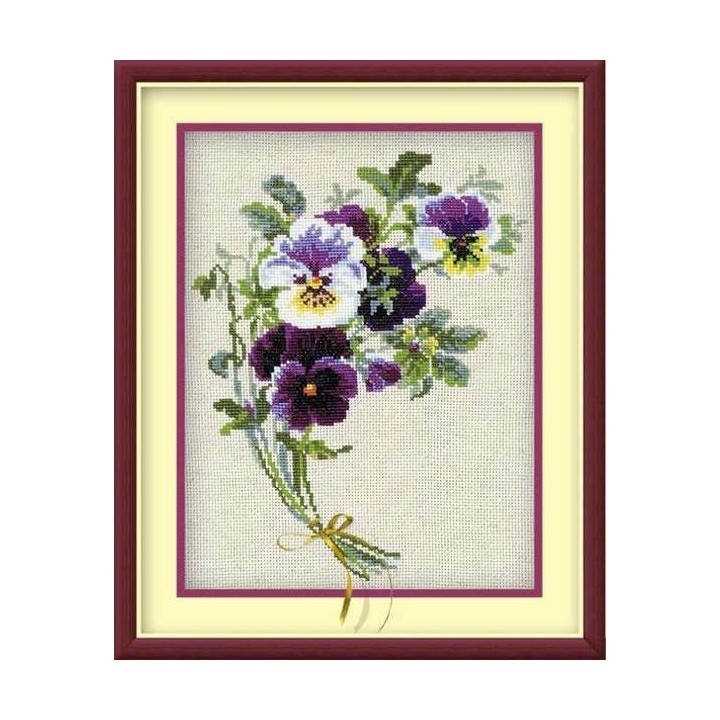Riolis Kit de broderie Bouquet de pensées 2
