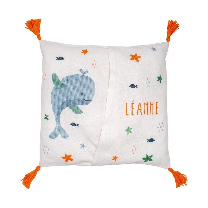 Vervaco embroidery kit Pajama bag Whales fun