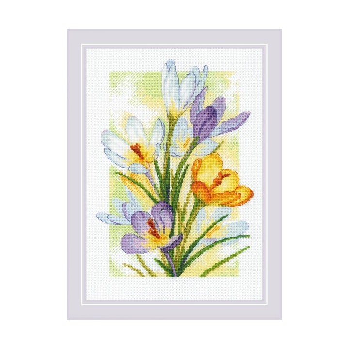 Riolis Embroidery kit Spring Glow Crocuses