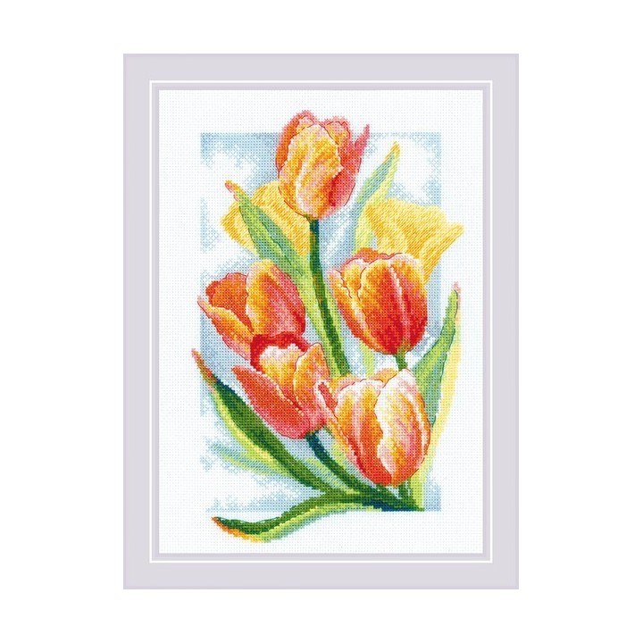 Riolis Kit de broderie Tulipes éclat printanières