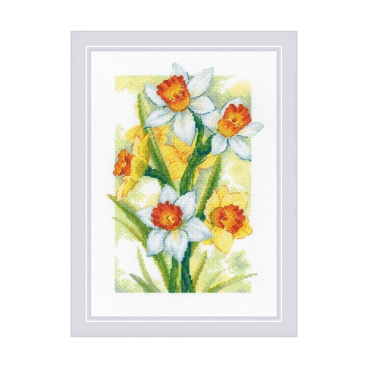 Riolis Borduurpakket Lente gloed Narcissen