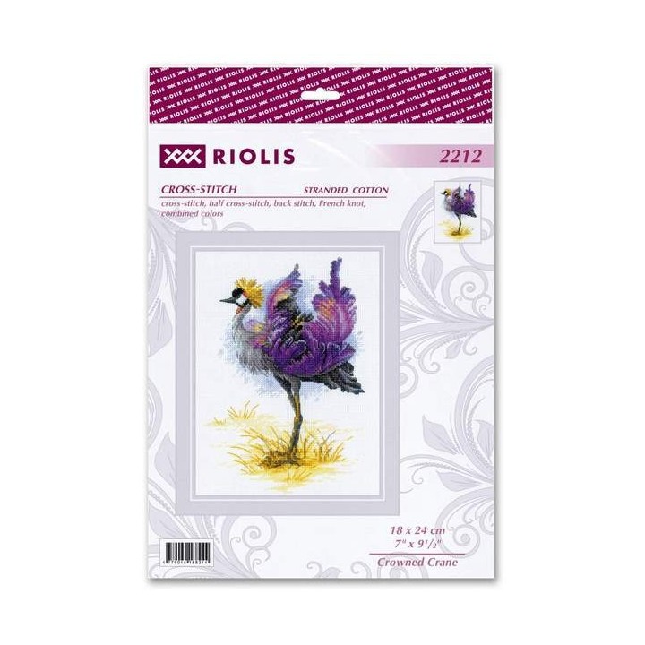 Riolis Embroidery kit Crowned Crane