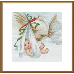 Embroidery kit A gift from a stork