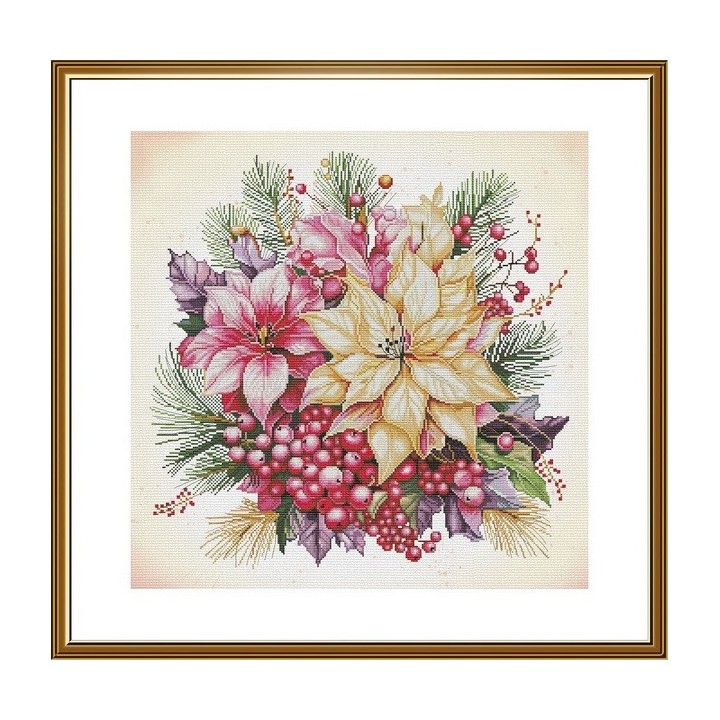 Stickset Weihnachtsblumen
