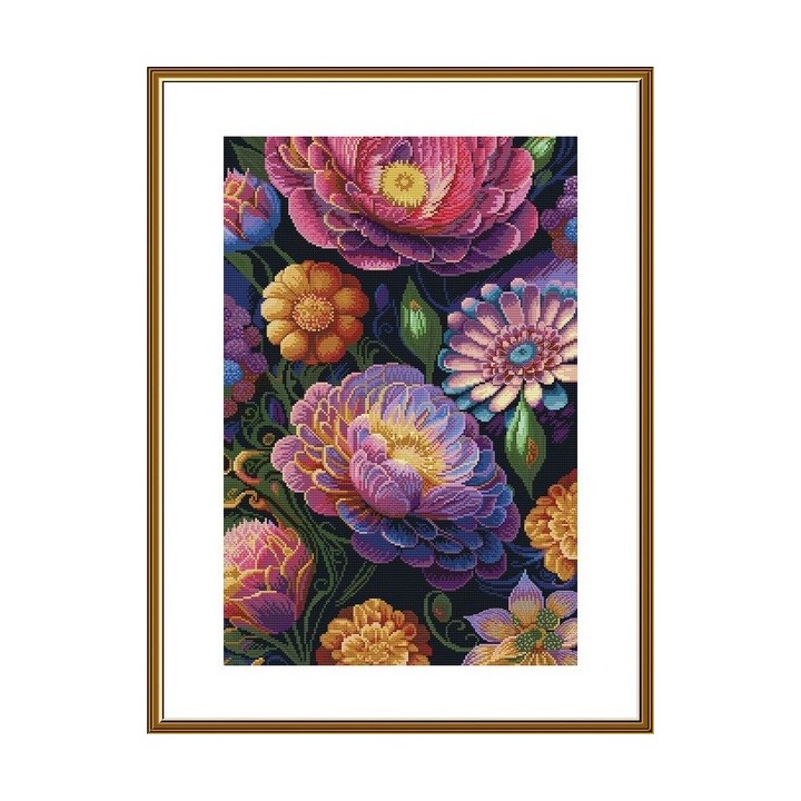 Embroidery kit Floral variety