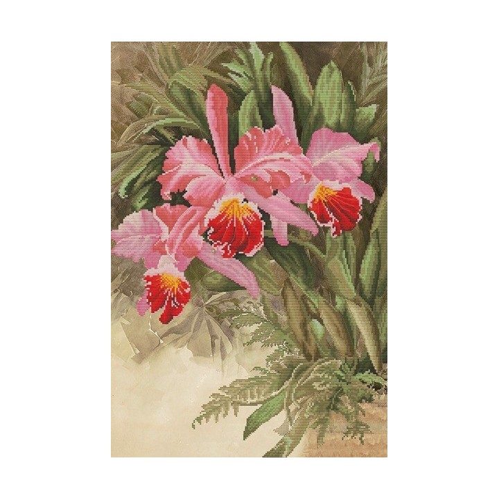 Stickset Tropische Orchidee