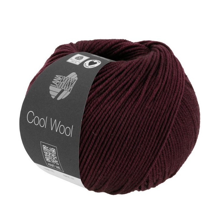 Lana Grossa Cool Wool Mélange Schwarzrot meliert 1404