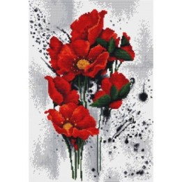 Luca-S Kit de broderie Les coquelicots